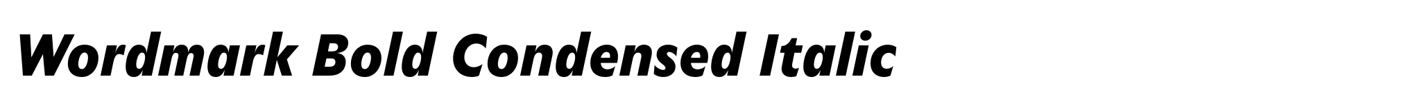 Wordmark Bold Condensed Italic image